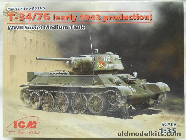ICM 1/35 T-34/76 Early 1943 Production - (T34), 35365 plastic model kit